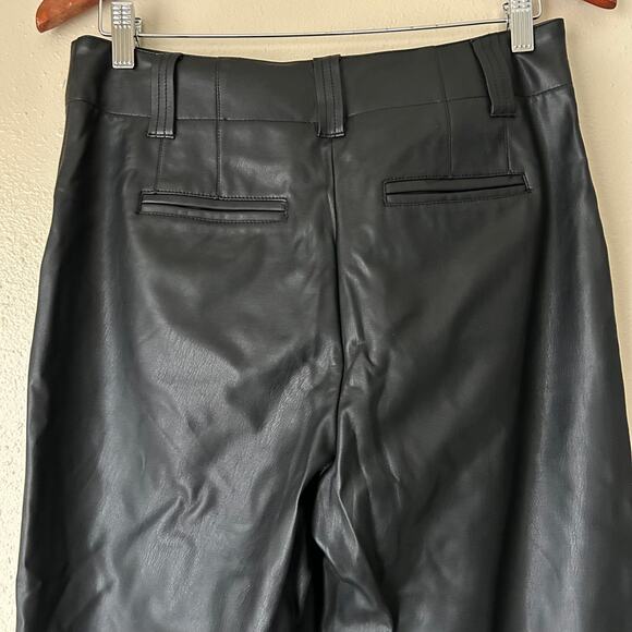 Maeve by Anthropologie Black Faux Leather High Waisted Pants US Size 8 - Picture 11 of 14